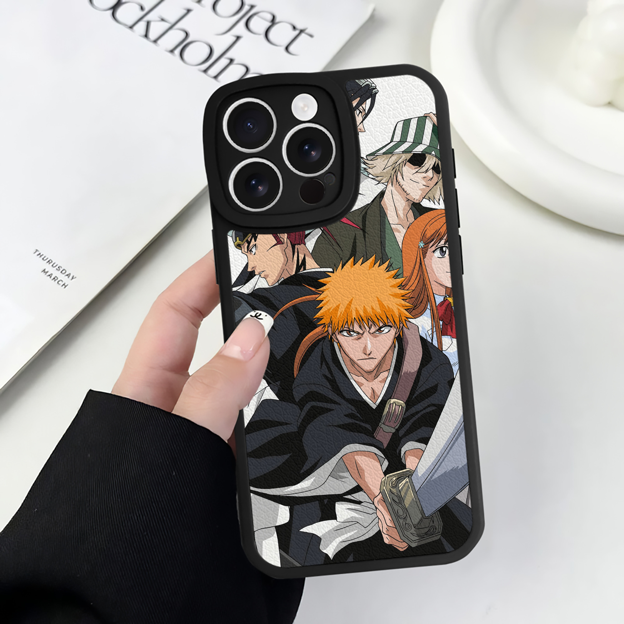 （画像用） ブリーチ BLEACH 【iPhone 16シリーズ対応】シリコンスマホケース（レザー調） 材質：シリコン